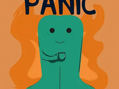 Don't panic adobe illustrator adobe photoshop illustration aftereffects art art of the day design framebyframe illustration traditional vector