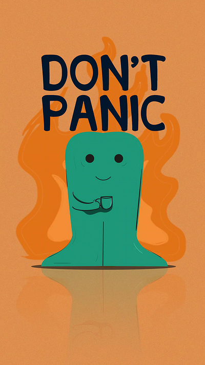 Don't panic adobe illustrator adobe photoshop illustration aftereffects art art of the day design framebyframe illustration traditional vector