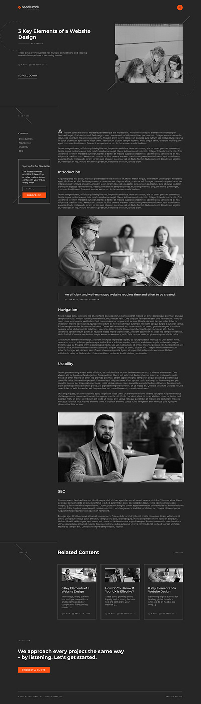 Needlestack Digital Agency - Blog Post blog blog post design digital agency ui web design