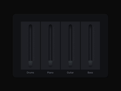 Volume Slider | Rive Rigged 2d animation asim audio channel das design ezease keyboard mix mixing motion graphics piano rive slider stripe synthesizer ui ux volume