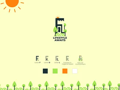 FDL Natural Resort logo branding design graphic design illustration logo na nature typography vector