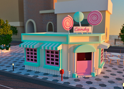 Candy House. 3d animation branding graphic design illustration logo ui
