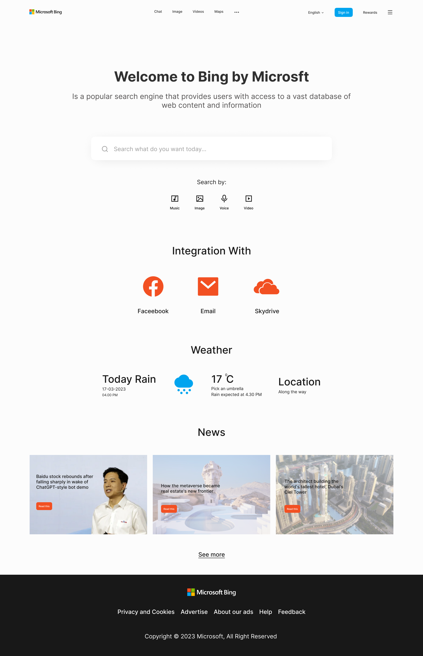 Bing Redesign Challenge By Erwin Edi On Dribbble