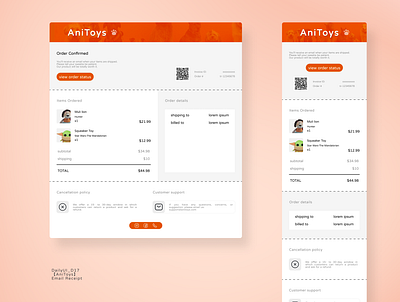 DailyUI_D17_Email Receipt branding daily ui design ui vector