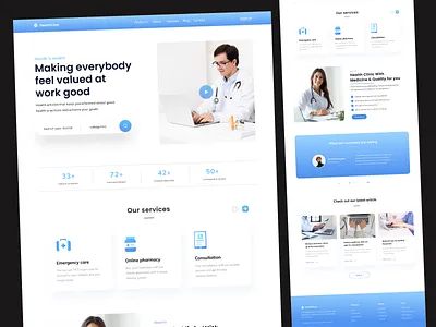 Health Landing Page doctor landing page health health landing page health website landing page landing page design ui ui design ui ux design uiux ux ux design website design website ui ux