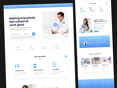 Health Landing Page doctor landing page health health landing page health website landing page landing page design ui ui design ui ux design uiux ux ux design website design website ui ux