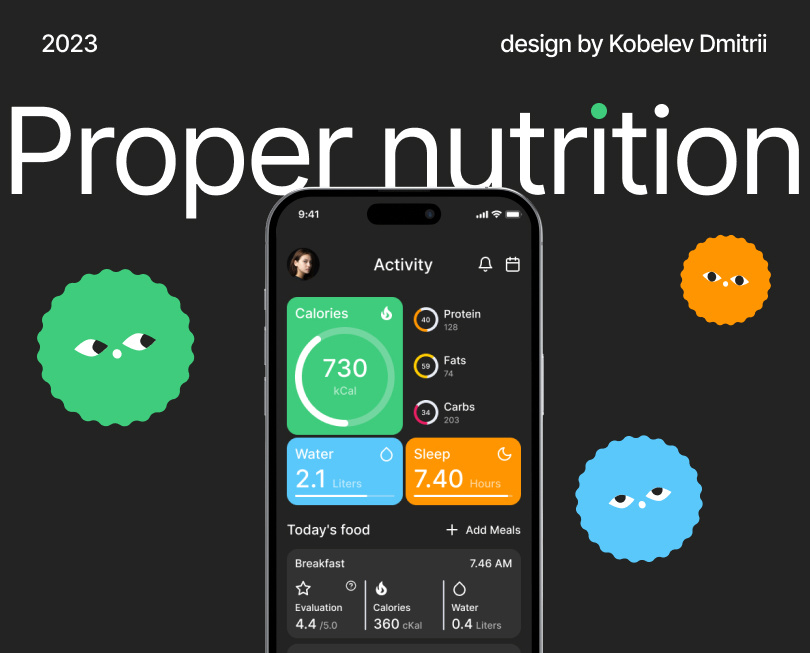 Proper nutrition mobile app animation app design figma fitness health mobile mobile app motion graphics nutrition property sport ui uiux ux web