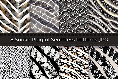 8 Snake Seamless Patterns JPG animals artprint crafting creative fabric nature painting patterns print seamless snake surface textile