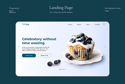 Bakery Landing Page bakery graphic design landing page uxui web design website