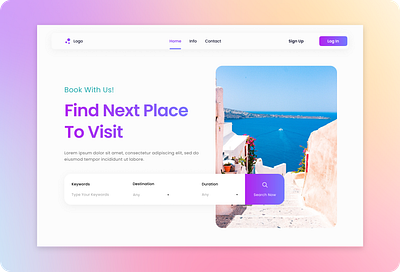 Booking web - Small landing page