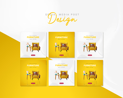 Furniture Social Media Post Design ad banner desginer furniture post graphic design instagram post social media post