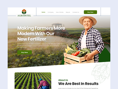 Fertilizer Company | Landing Page Design app app design branding design dribble fertilizer graphic design illustration logo ui vector visual design webdesign