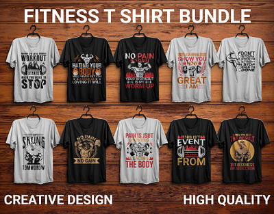 Fitness t shirt bodybuilding fitness graphic design gym outdoor workout