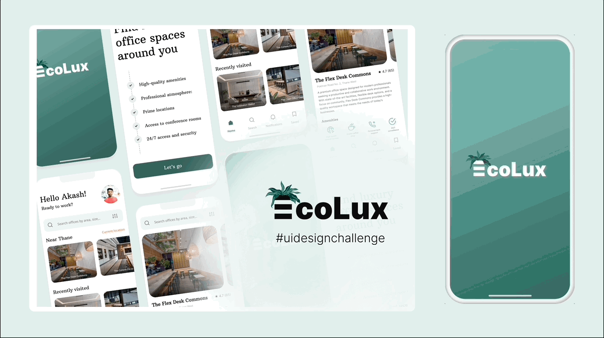 Ecolux App design - dailyuichallenge dailuichallenge dailyui ui
