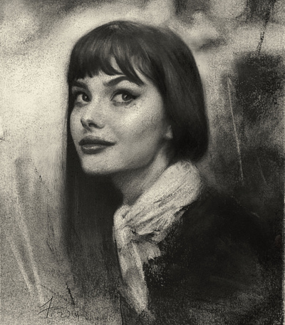 Mist fine art illustration portrait