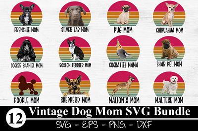 Vintage Dog Mom SVG Bundle rainbow svg