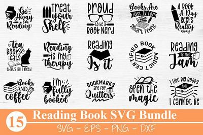 Reading and Book Lover SVG Bundle rainbow svg