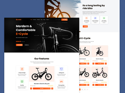 Electric Cycle Landing Page cycle e cycle electric cycle graphic design