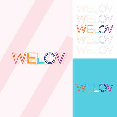 Welov Wordmark Logo 3d coreldraw graphic design logo photoshop wordmark