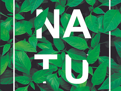 Typhography Masking description design fresh graphic design green illustration leaf masking minimal nature typography vector