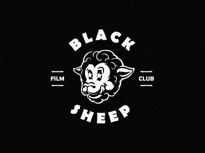 Black Sheep black branding cartoon cinema design film illustration logo sheep