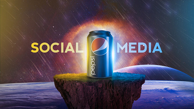 Pepsi in space - Social Media Design advertising color correction graphic design photo photo editing photo manipulation photoshop social media social media design