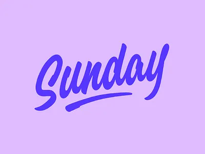 Happy Sunday!🌸 advertising calligraphy editorial graphic design handlettering lettering logo logo design logotype marketing packaging pink purple script sunday type typo typography