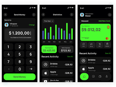 Statistics app design ui ux