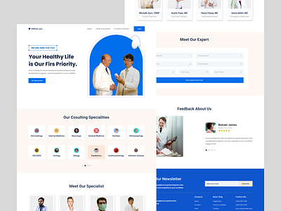 Cerdial care - Medical landing page design 2023 2023 new landing page app color design doctor figma graphic design illustration logo new landing page ui ux website website landing page