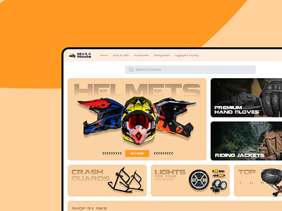 E-Commerce Shop (Bike Accessories Store) #DailyUI #012 app appscreens bike bikestore branding dailyui design e commerce illustration ui uxui