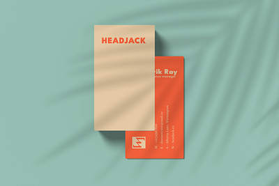 HEADJACK business card. branding design graphic design logo