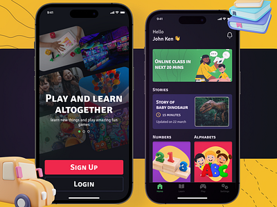 EDUCATIONAL APP FOR KIDS app design educational app figma games app kids app trends ui uiux