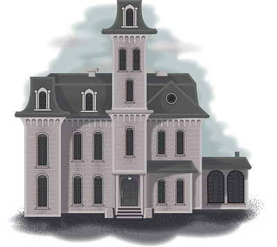 Addams mansion illustration vector