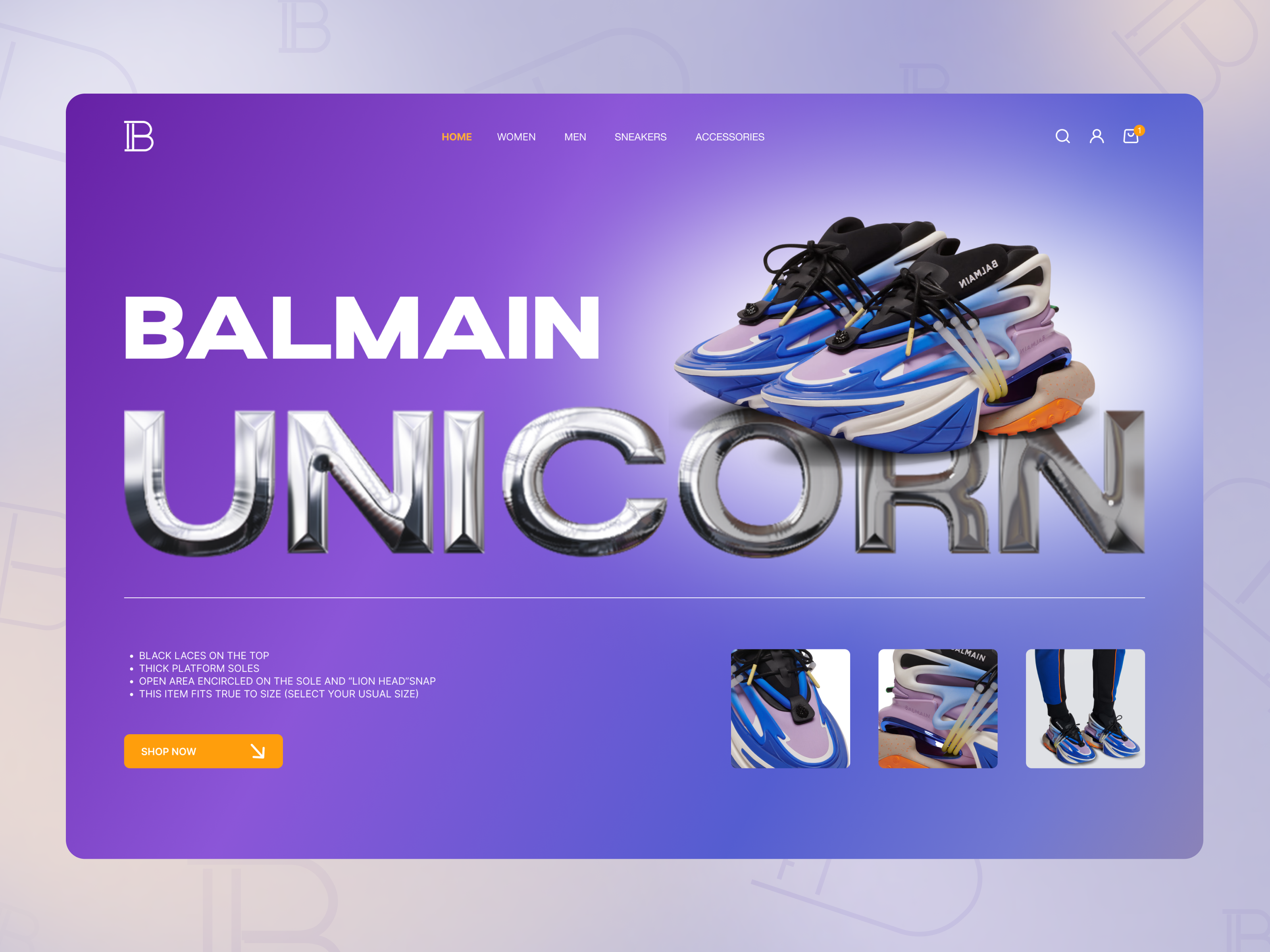 Balmain Unicorn – E-commerce redesign concept design e commerce figma ui ux web design