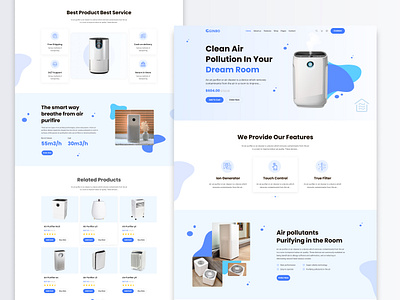 Air Purifire Landing Page air purifire landing page graphic design