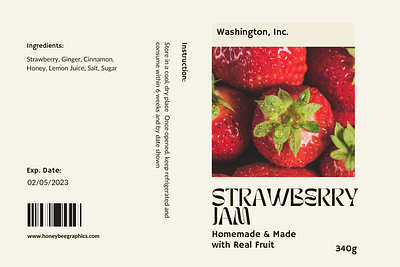 Jam/Jelly Jar Label branding custom design graphic design jam jar jelly label