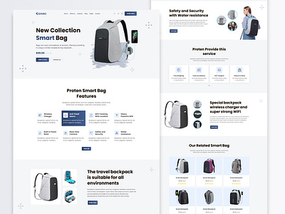 Smart Bag Landing Page graphic design smart bag landing page