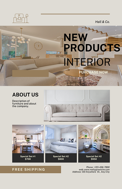 Furniture Store Flyer branding custom design flyer furniture graphic design store