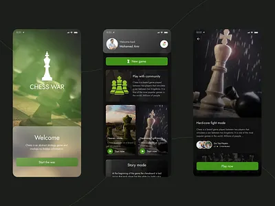 Chess Mobile app 3d animation app design gaming mobileapp motion graphics ui ux