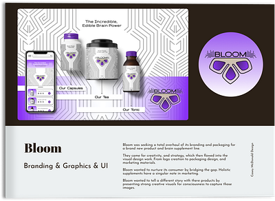 Bloom Brain Supplements branding design figma graphic design illustration logo typography ui vector