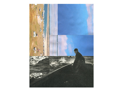 15_Boat abstract boat collage februllage februllage2023 landscape martovsky ocean paper sea surreal