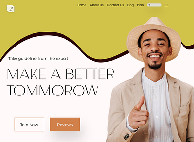 Motivational landing page branding ui ui ux design ux vector web