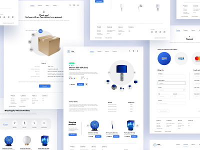 Hue - Website Design creative design elegant featured lamp shades light and shades ui ui ux ui design uidesign userinterface ux web design website