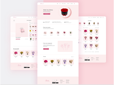 Florist Website adobe xd app branding design figma homepage illustration landing page typography ui user experience user interface ux ux design vector website