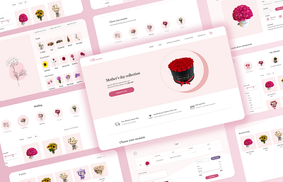 Florist Website adobe xd app branding design figma homepage illustration landing page typography ui user experience user interface ux ux design vector website