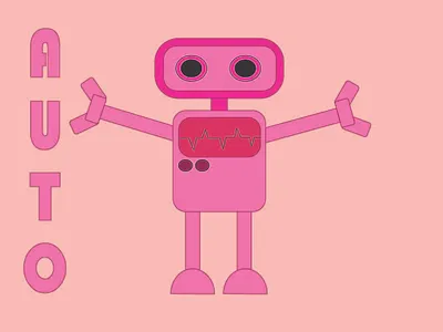 Auto the Love Robot begginner begginner graphic designer college assignment collegestudent creative design digital illustration graphic design graphic designer illustration robot design