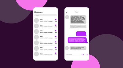 Direct Messaging dailyui design figma graphic design ui