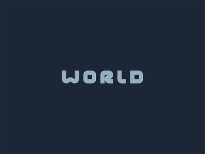 world logotype minimal minimalist simple type typeface typo typography world