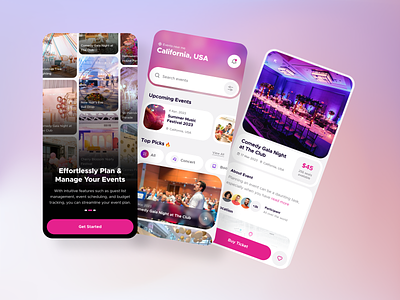 Event App UI Concept 2023 app app ui best dribbble shot branding design dribbble event app event ui logo minimal product design redesign trend ui uidesign user experience user interface uxdesign