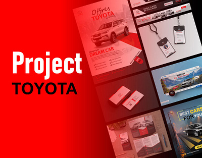 Project TOYOTA banner branding graphic design id card poster
